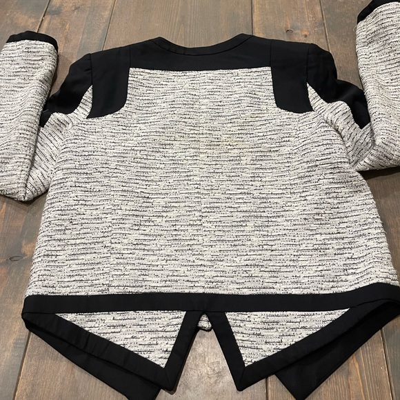 ICB New York Women’s Long Sleeve Full Zipper Black & White Lined Blazer Jacket 4 - Picture 6 of 10